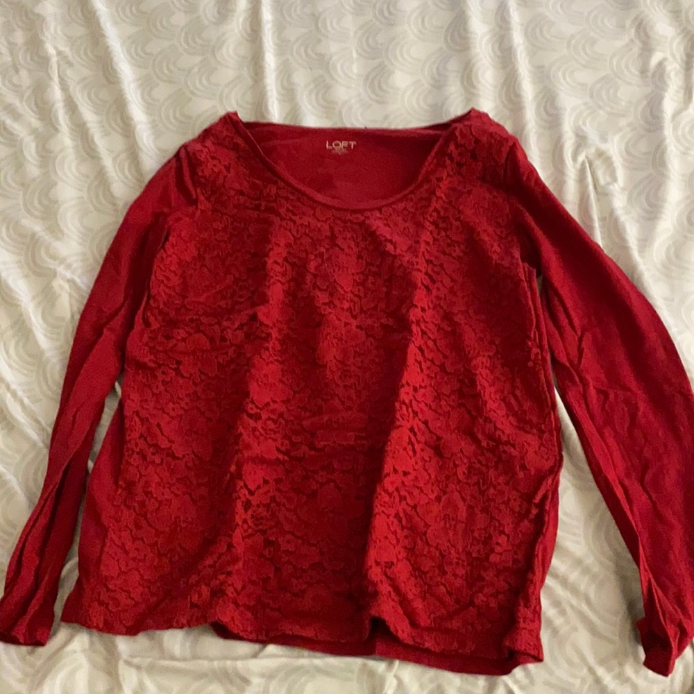 Loft women’s medium red blouse